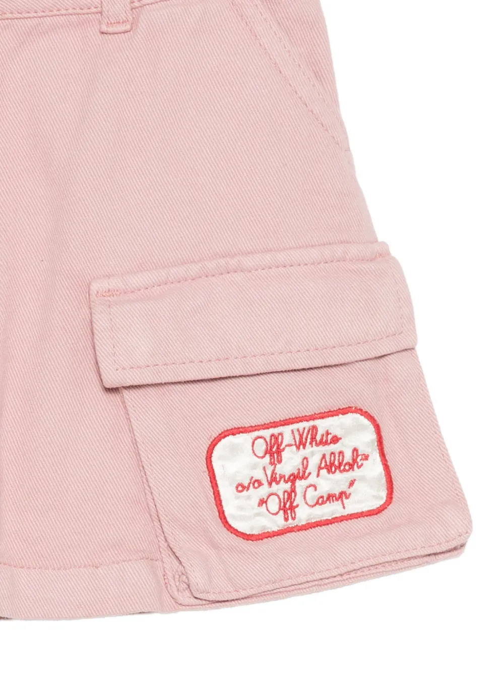 Off-White Kids Rok met cargo zak en logopatch Roze
