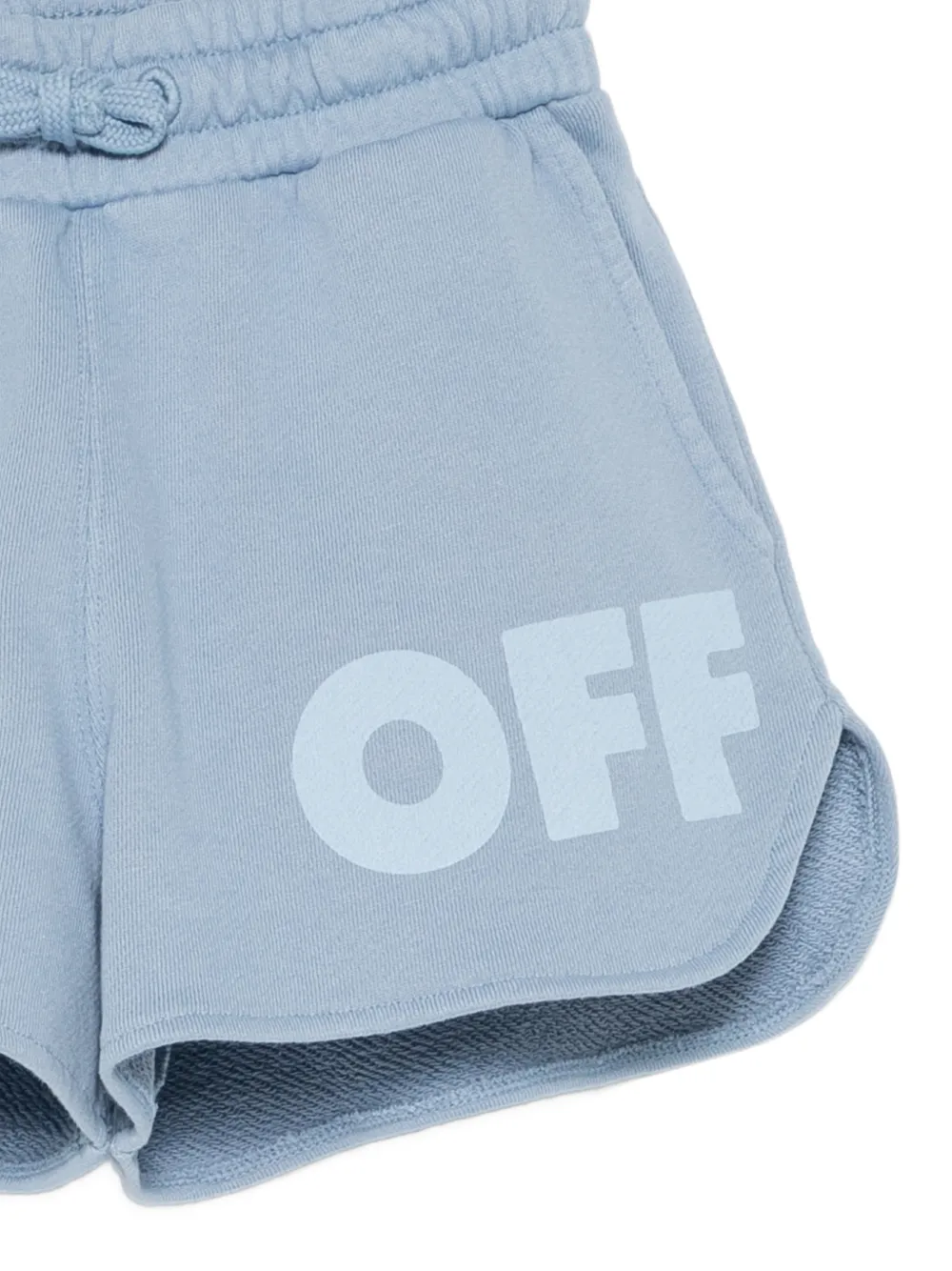 Off-White Kids Shorts met logoprint Blauw