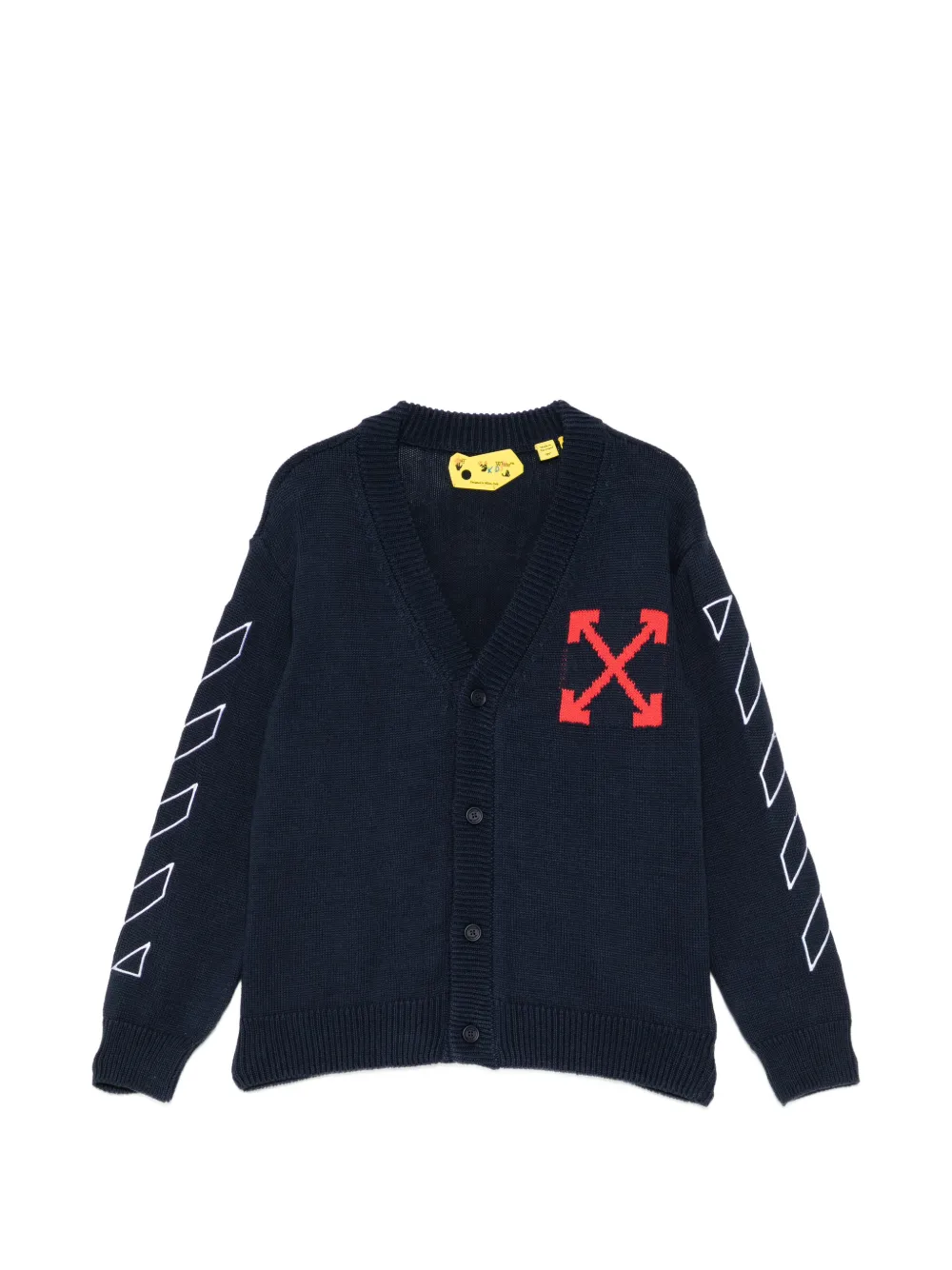 Off-White Kids Arrows Diag-stripe cardigan - Blu