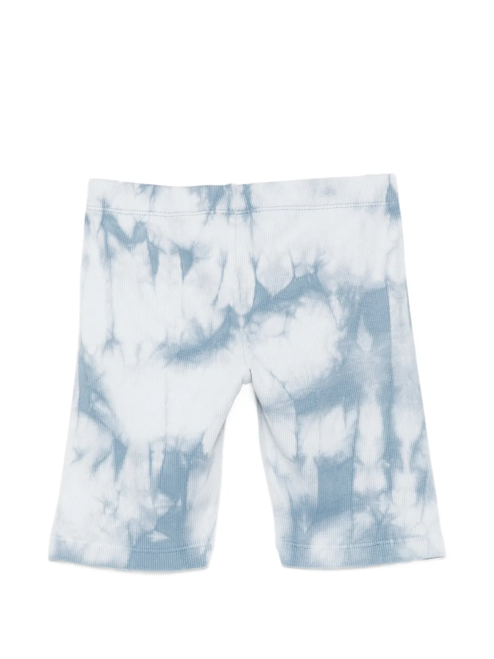 Off-White Kids Geribbelde shorts met tie-dye print Blauw
