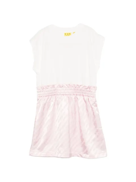 Off-White Kids logo-print ruffled dress