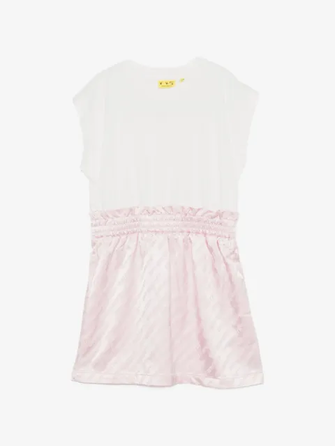 Off-White Kids vestido con logo estampado y volantes