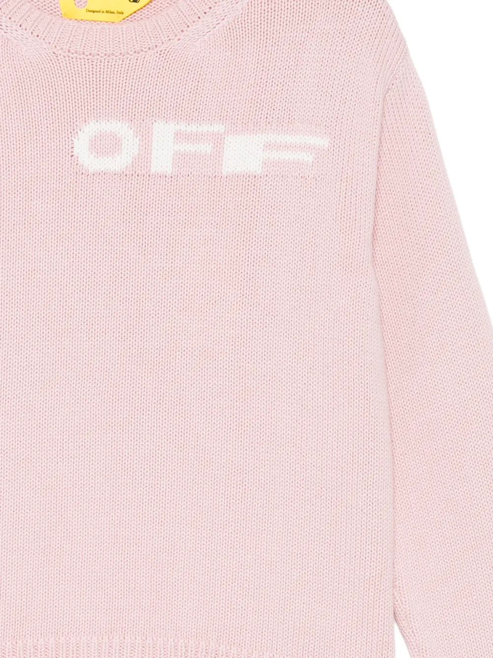 Off-White Kids Trui met intarsia logo Roze