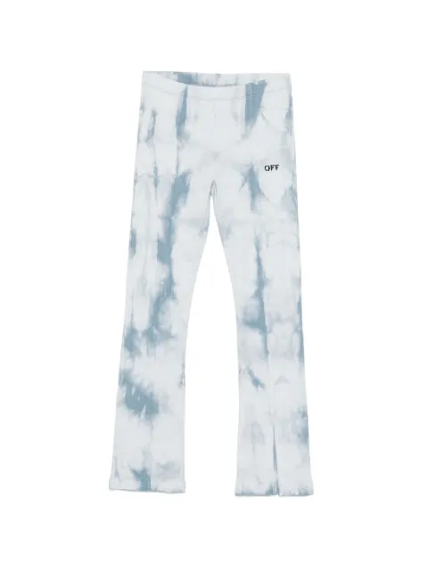 Off-White Kids pantalones de canalé con estampado tie-dye
