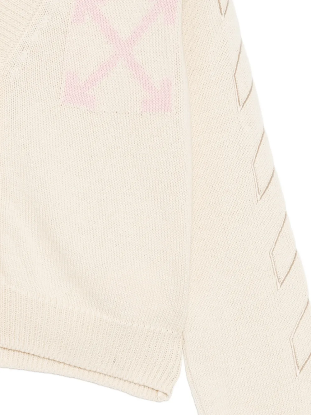 Off-White Kids Arrows Diagonals trui Beige