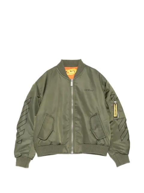 Off-White Kids logo-print bomber jacket