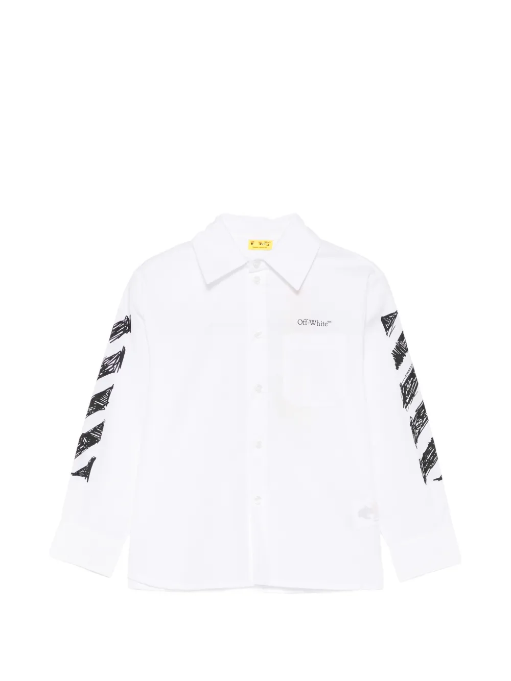 Off-White Kids Diagonals-print shirt - Weiß