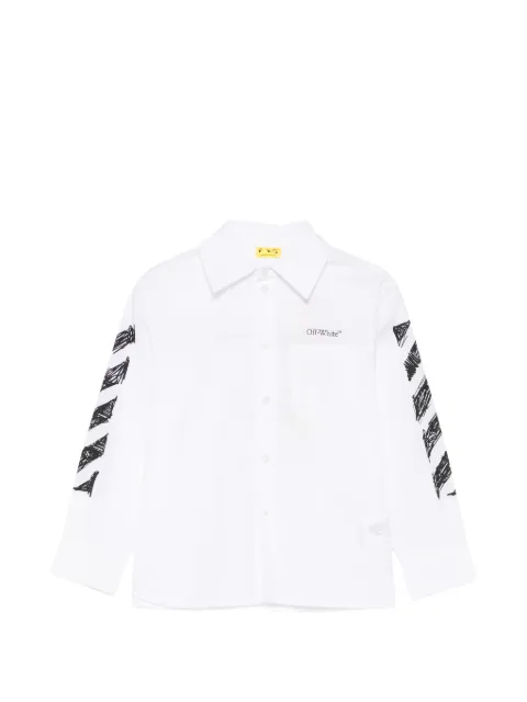 Off-White Kids Diagonals-print shirt