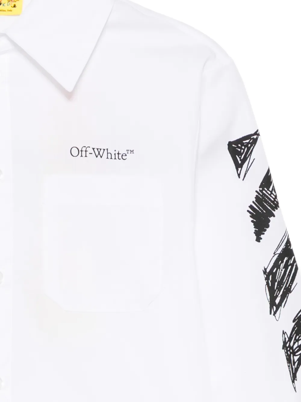 Off-White Kids Shirt met diagonale print Wit