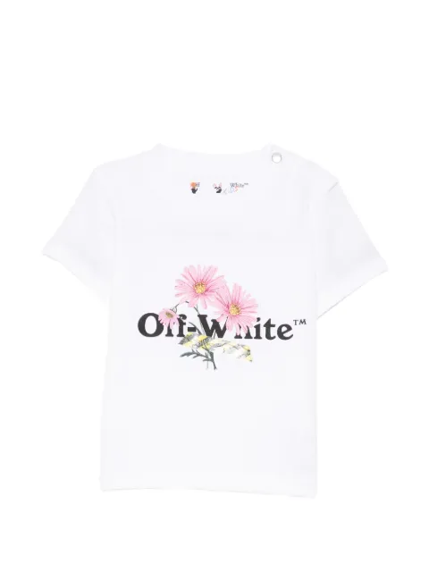 Off-White Kids floral-print logo T-shirt