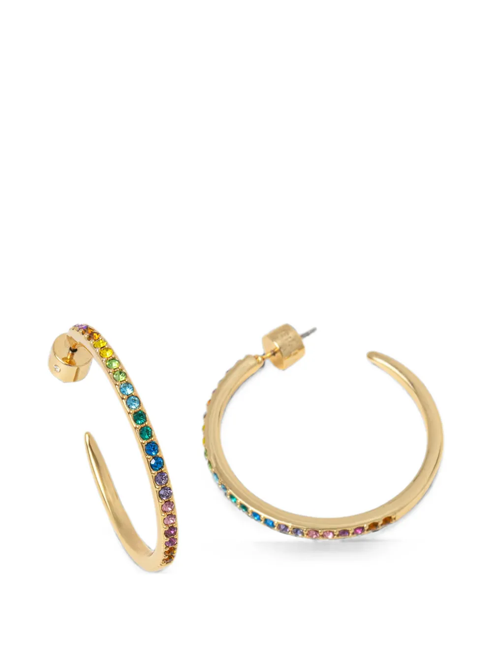 Kurt Geiger London crystal-embellished hoop earrings - Gold