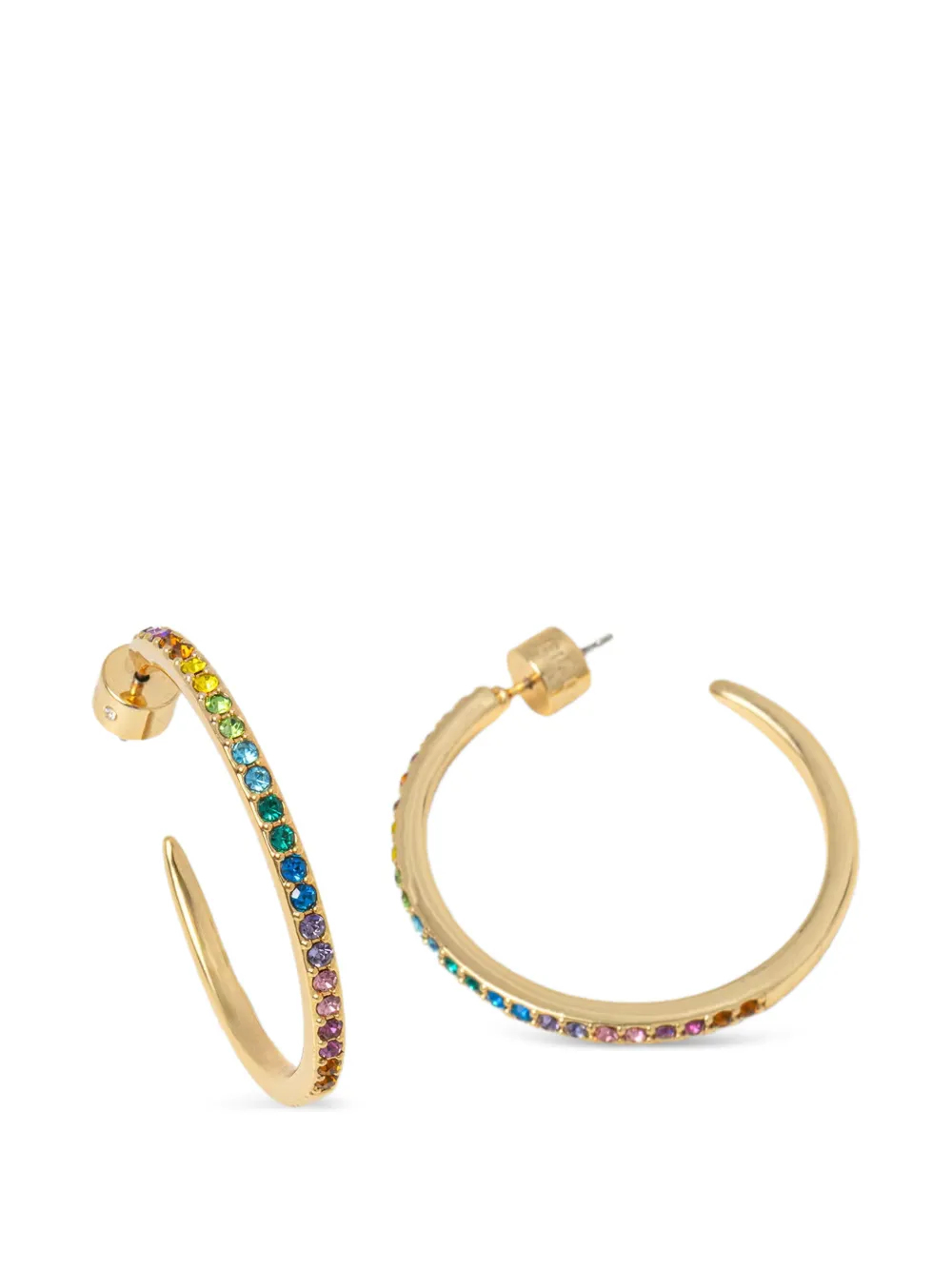 Kurt Geiger London crystal-embellished hoop earrings - Oro