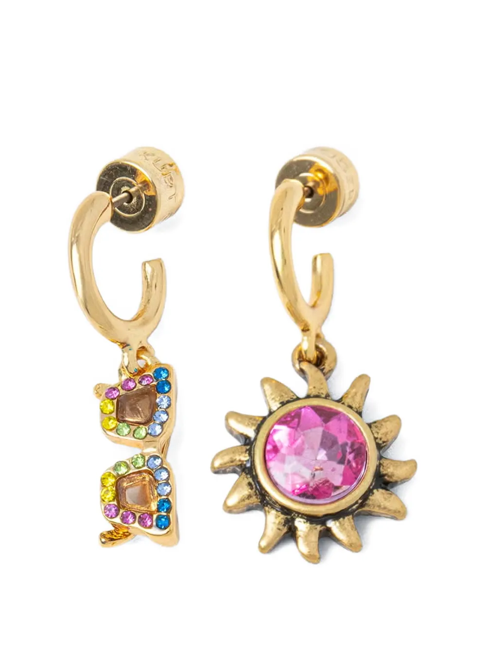 Kurt Geiger London crystal-embellished mismatched earrings - Oro