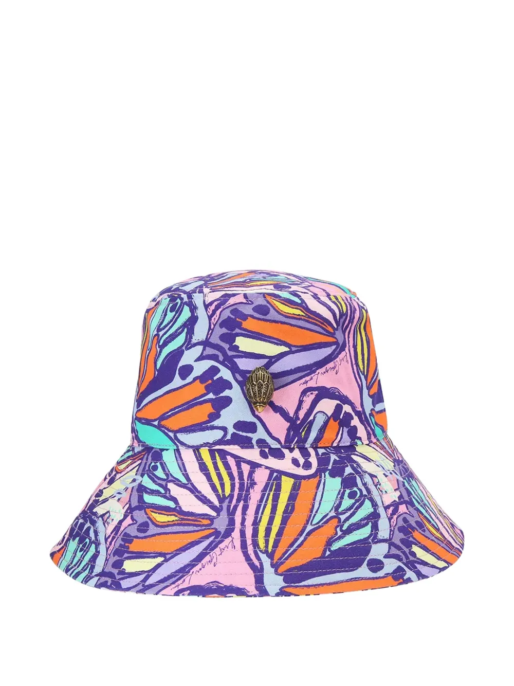 Kurt Geiger Butterfly-print Eagle Bucket Hat In Purple