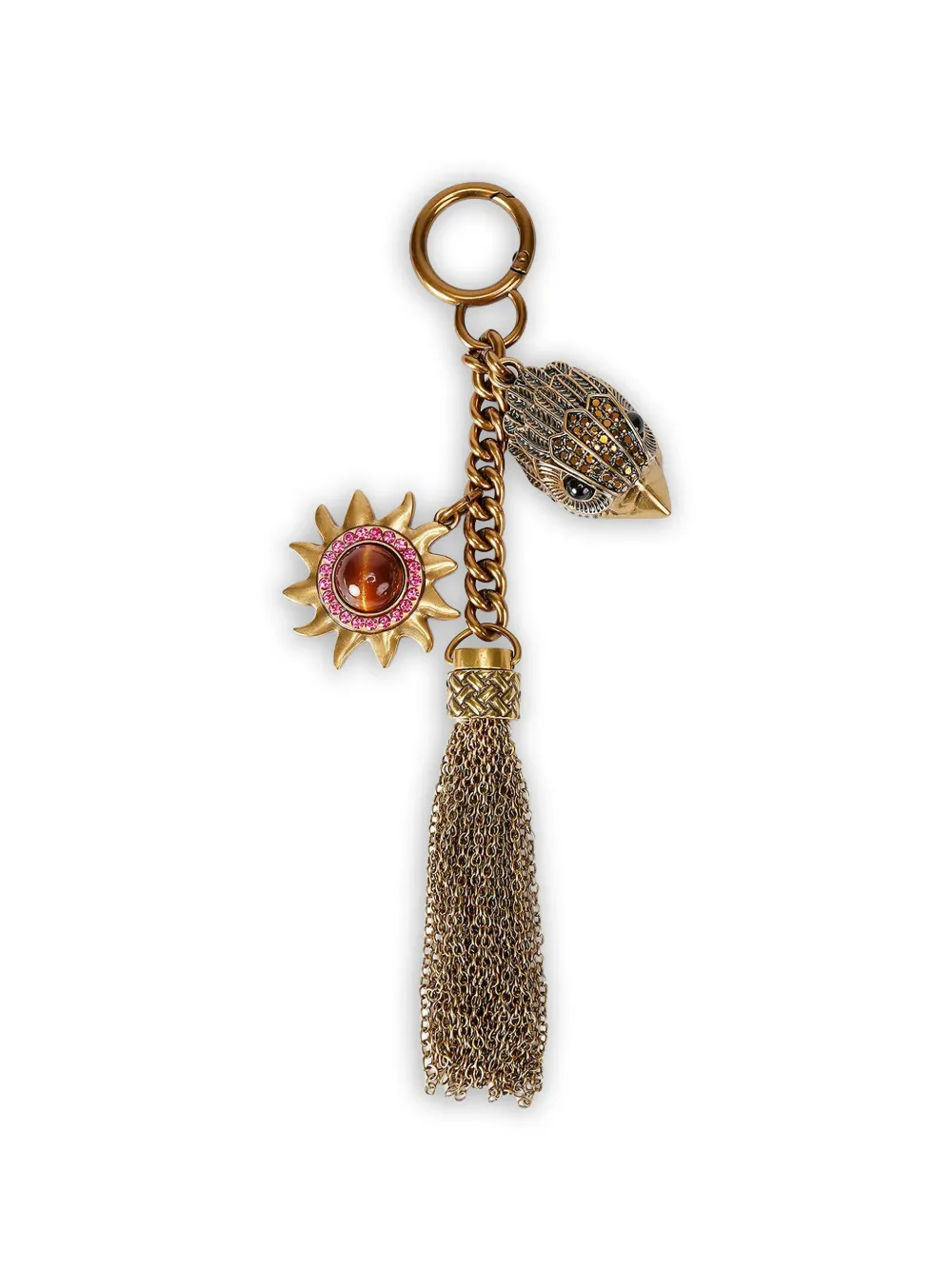 Kurt Geiger London eagle-head sun-charm keyring - Oro