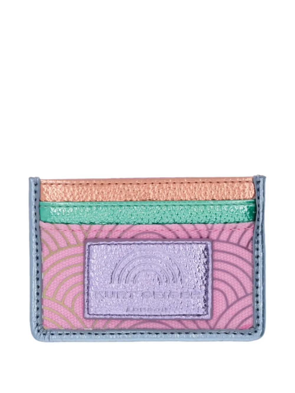 Kurt Geiger London Southbank metallic-effect card holder - Rosa