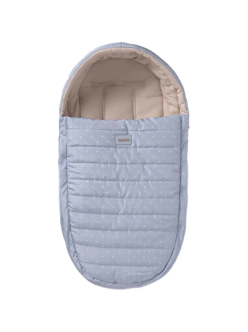 Mayoral polka-dot quilted baby nest - Blu