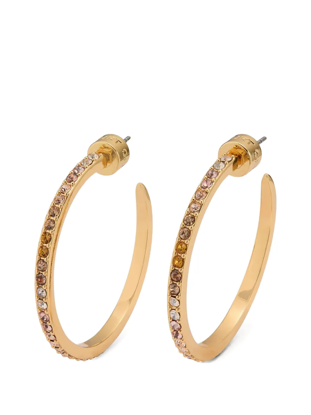Kurt Geiger London crystal-embellished hoop earrings - Oro