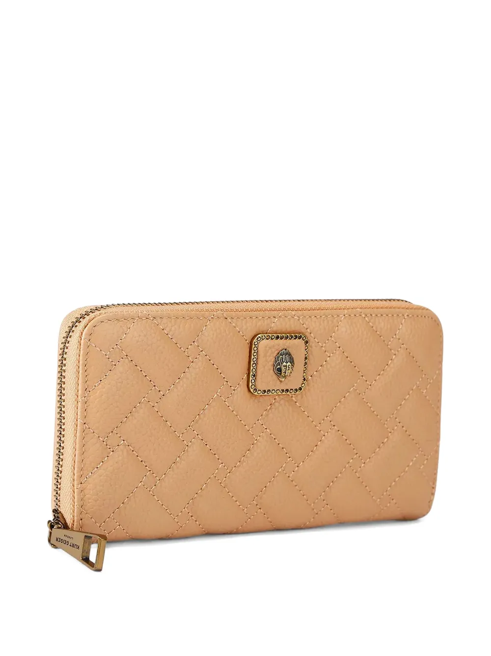 Kurt Geiger London Gewatteerde portemonnee met adelaarplakkaat Beige