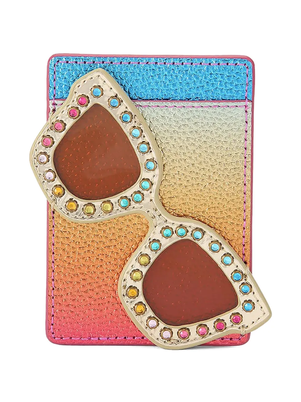 Kurt Geiger London crystal-embellished sunglasses metallic card holder - Rosa