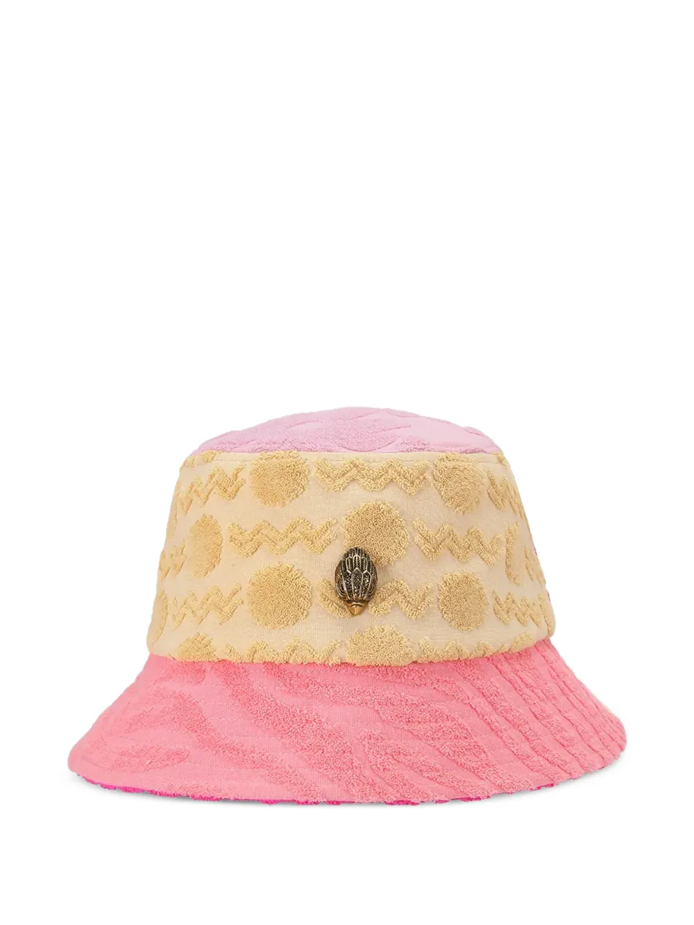 Kurt Geiger London Kensington terry-cloth patchwork bucket hat - Rosa