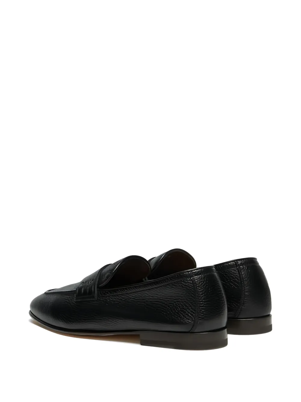 Bally grainy-leather loafers Zwart