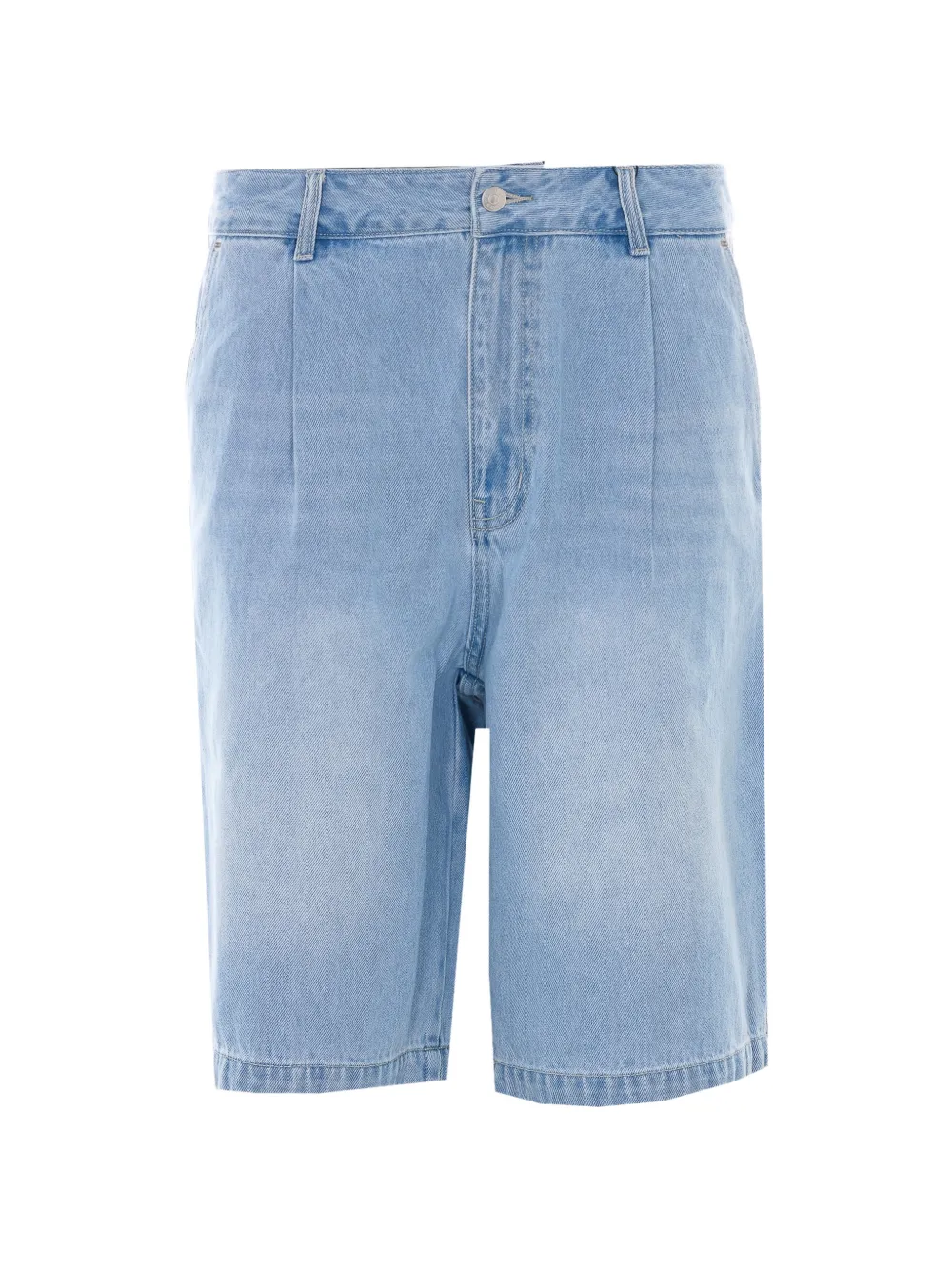 DUNST pleated denim shorts - Blau