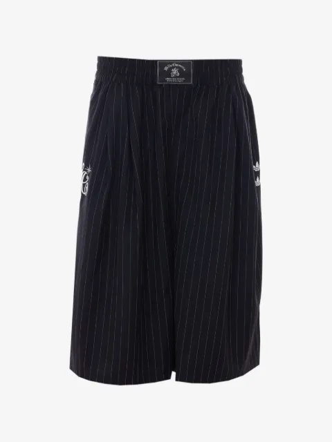adidas x Willy Chavarria.pinstripe-pattern side-stripe shorts