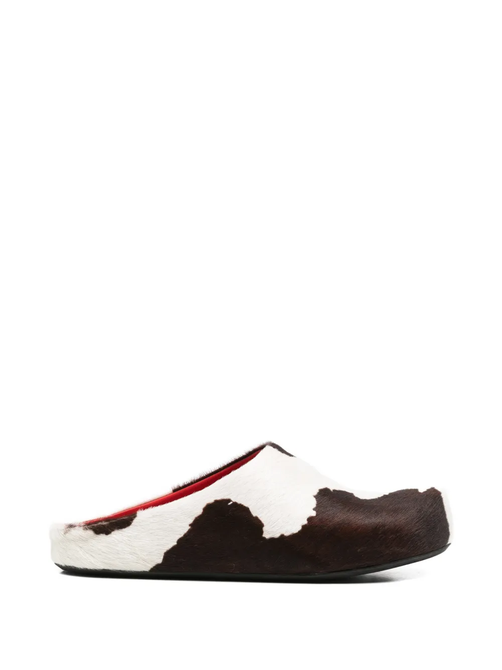Marni cow-print mules - Marrone