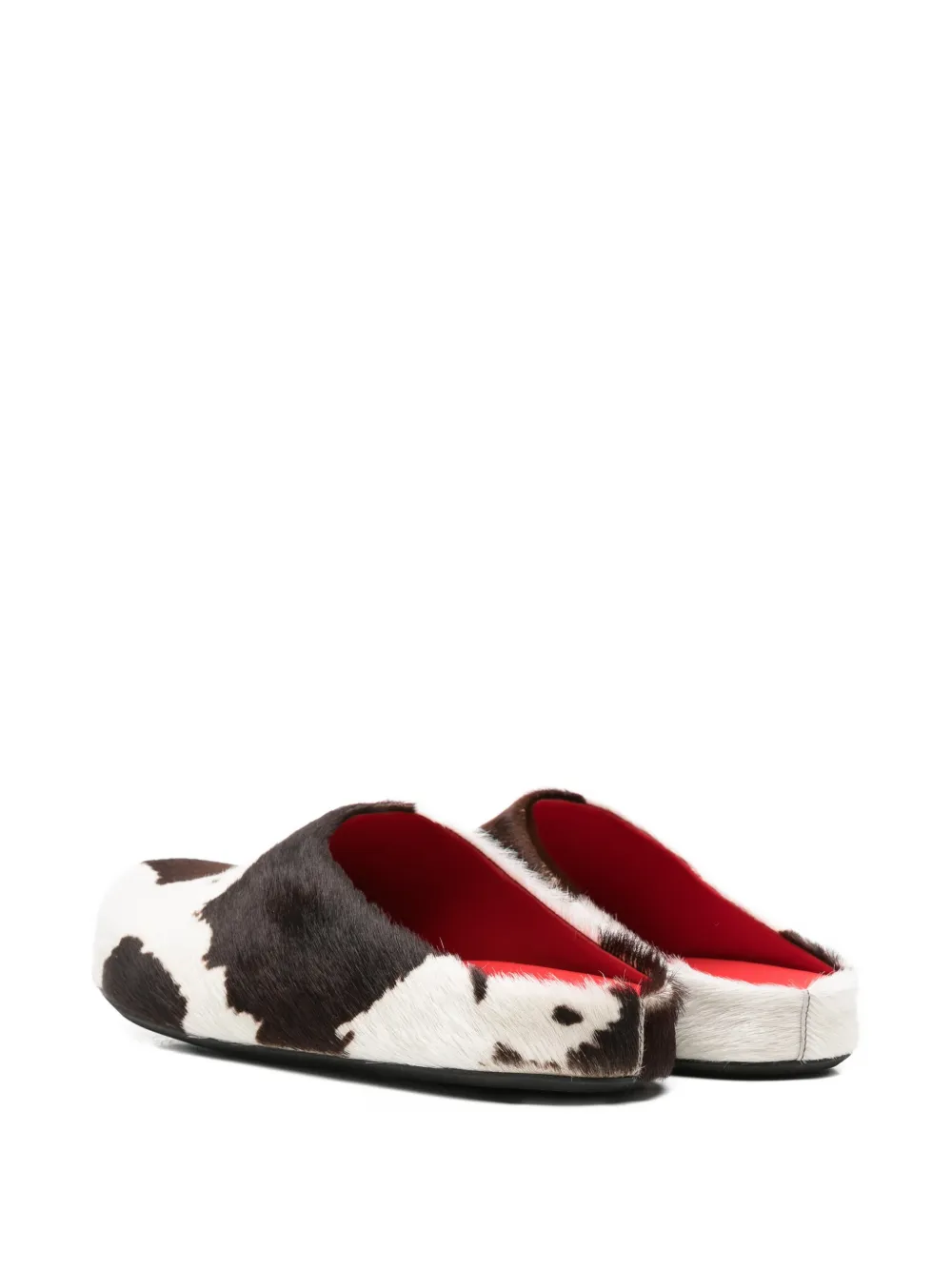 Marni Muiltjes met koeienprint Bruin