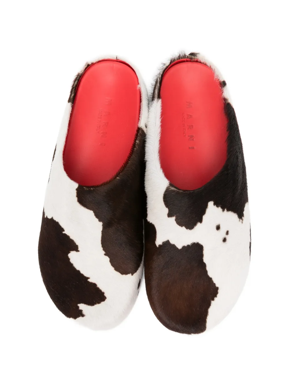 Marni Muiltjes met koeienprint Bruin