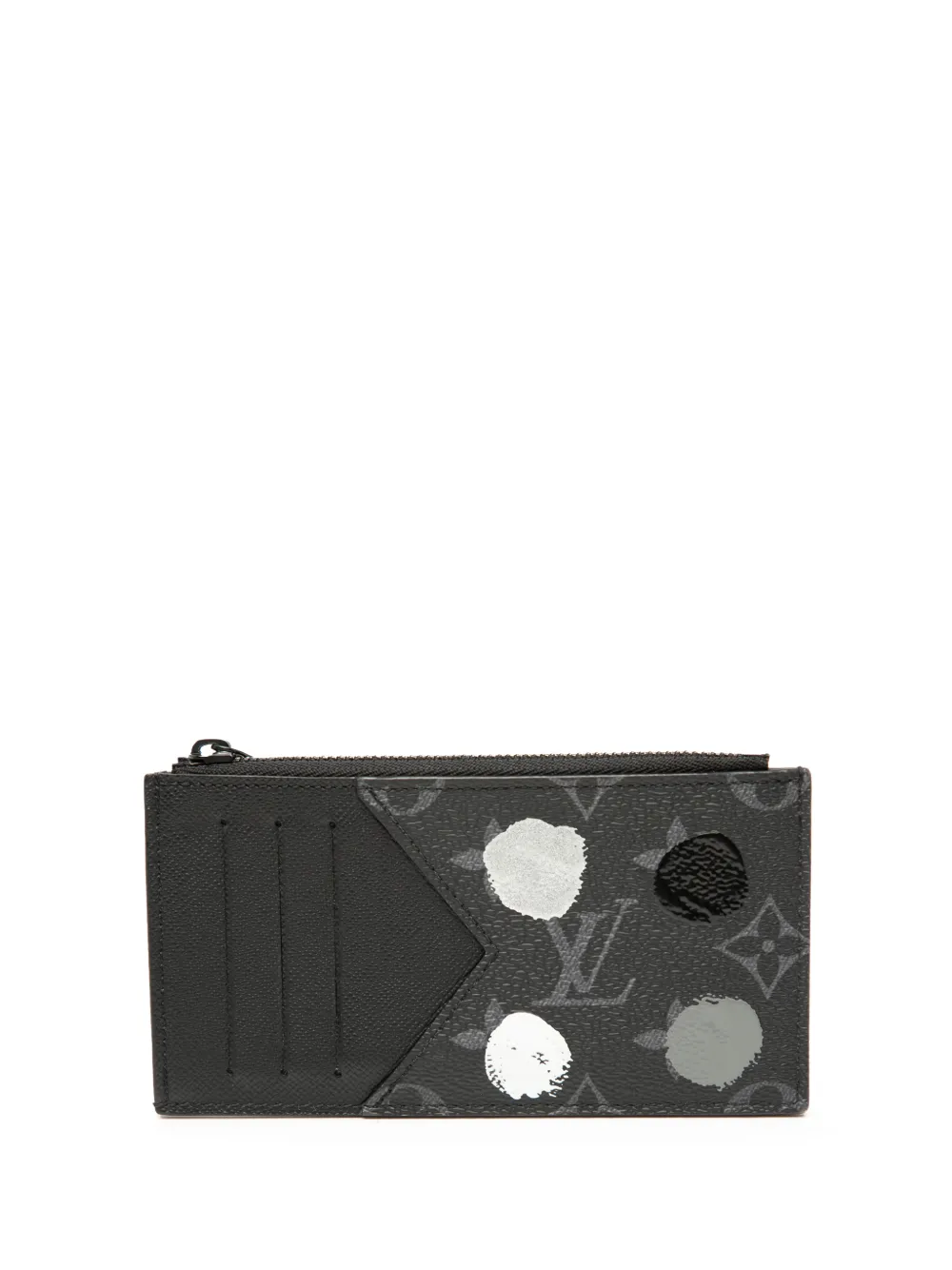 Louis Vuitton Pre-Owned Pouch Yayoi Kusama Monogram Eclipse Card Holder 2021-2026 - Nero
