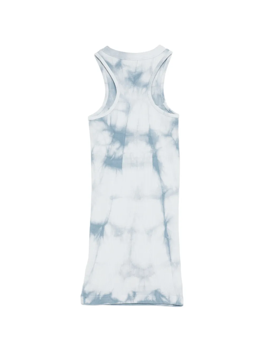 Off-White Kids Geribbelde jurk met tie-dye Blauw