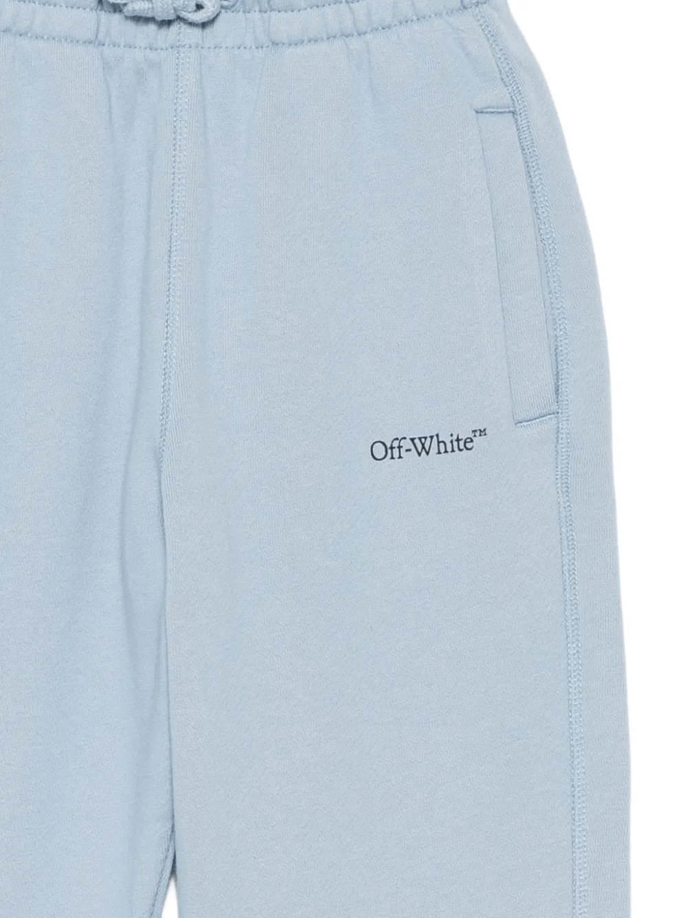 Off-White Kids Trainingsbroek met logoprint Blauw