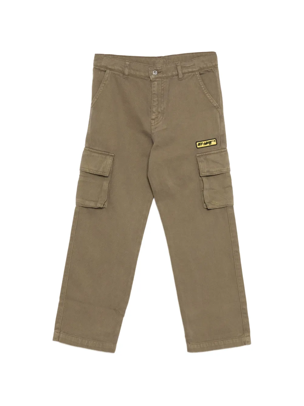 Off-White Kids logo-patch cargo pants - Verde