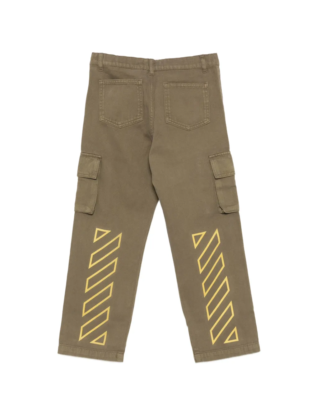 Off-White Kids Broek met logopatch Groen