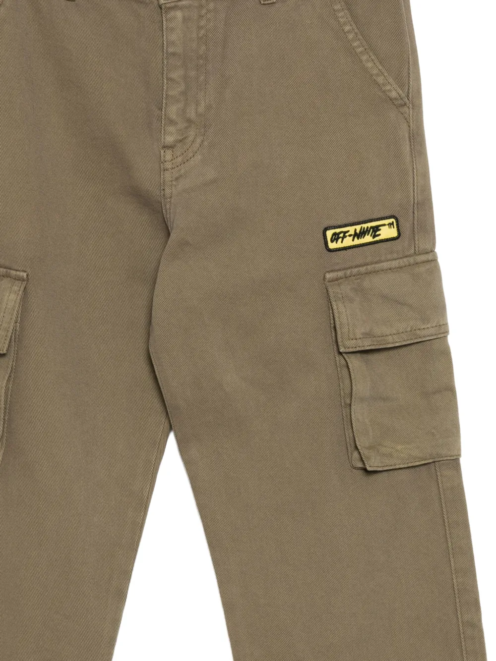 Off-White Kids Broek met logopatch Groen
