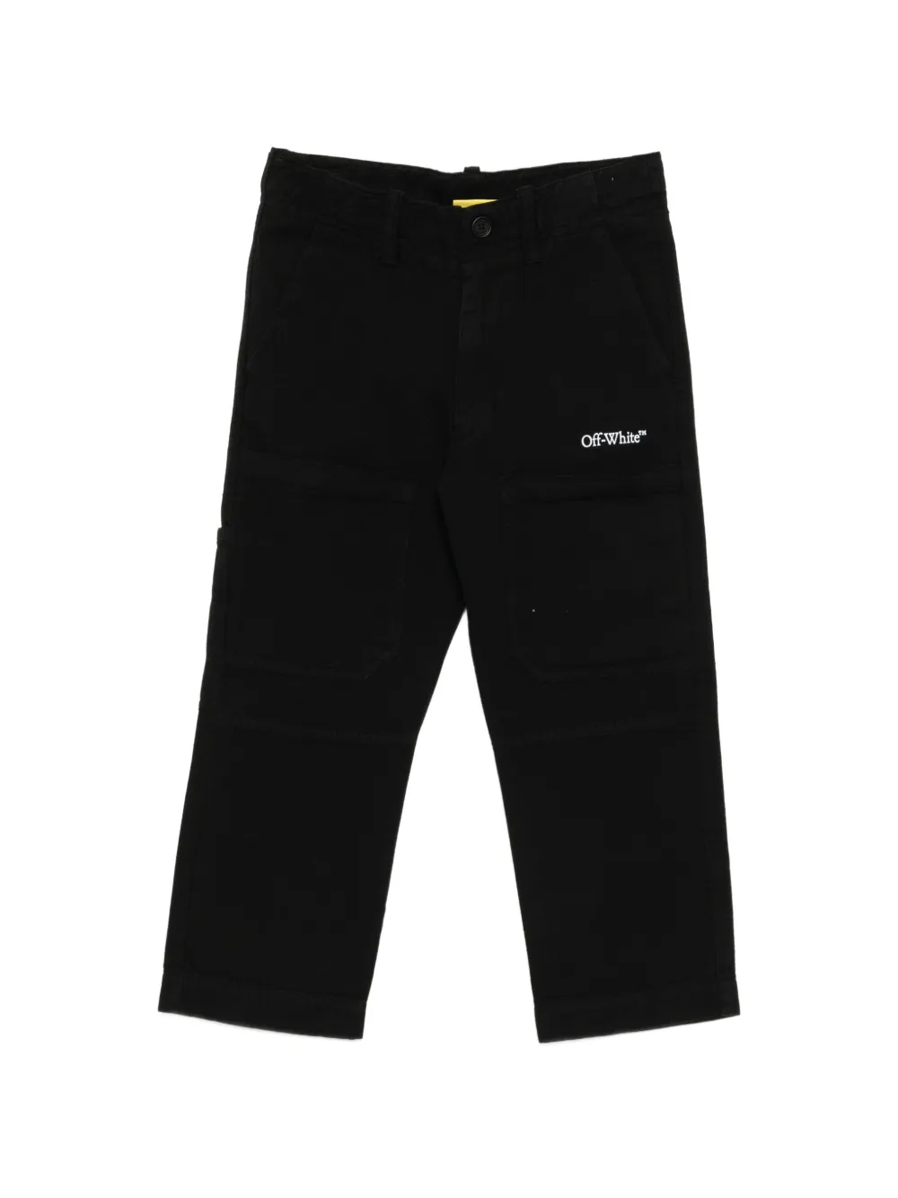 Off-White Kids logo-embroidered cargo pants - Nero