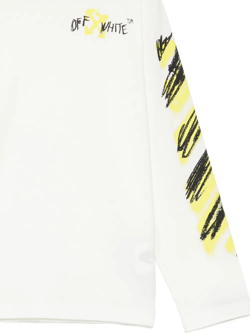 Off-White Kids T-shirt met print en lange mouwen Wit