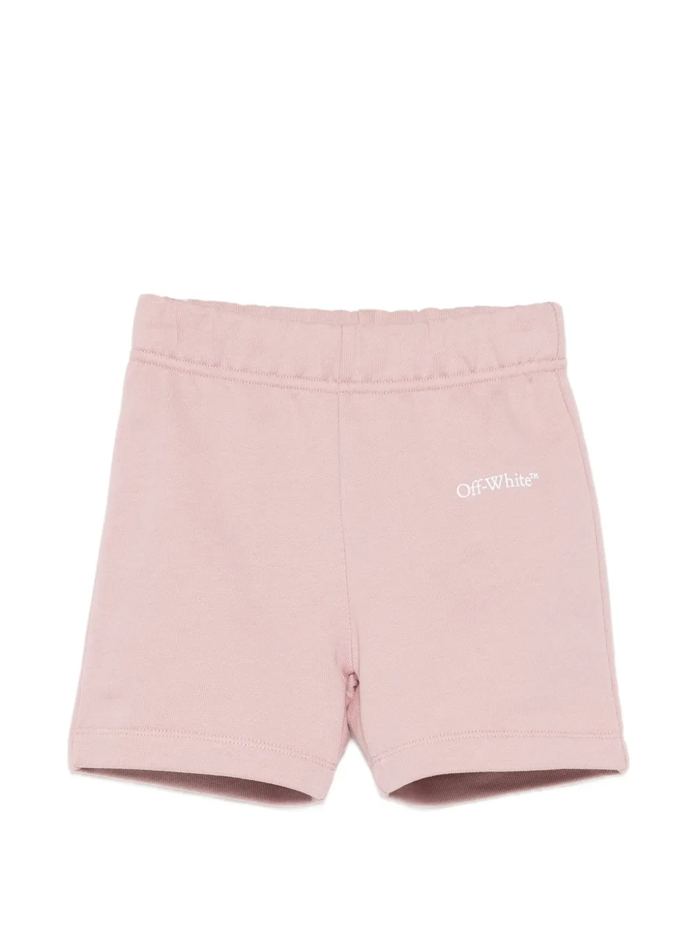 Off-White Kids logo-print jersey shorts - Pink