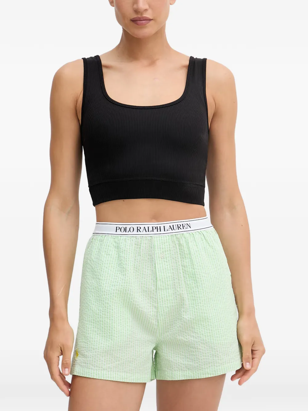 Polo Ralph Lauren gingham seersucker pajama bottom - Grün
