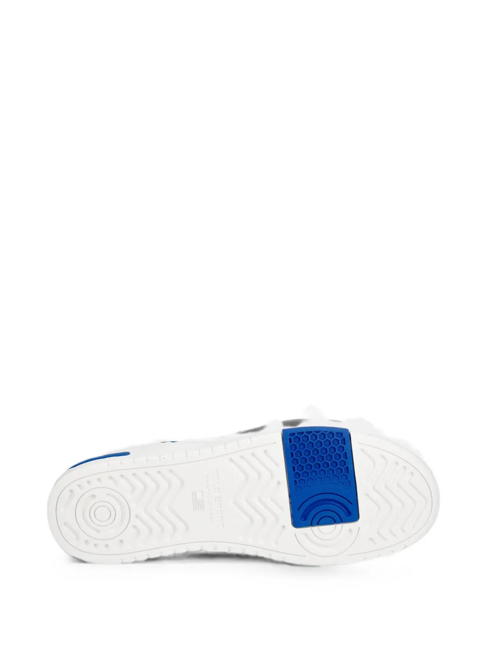 Polo Ralph Lauren logo-embroidered pebbled leather sneakers Wit