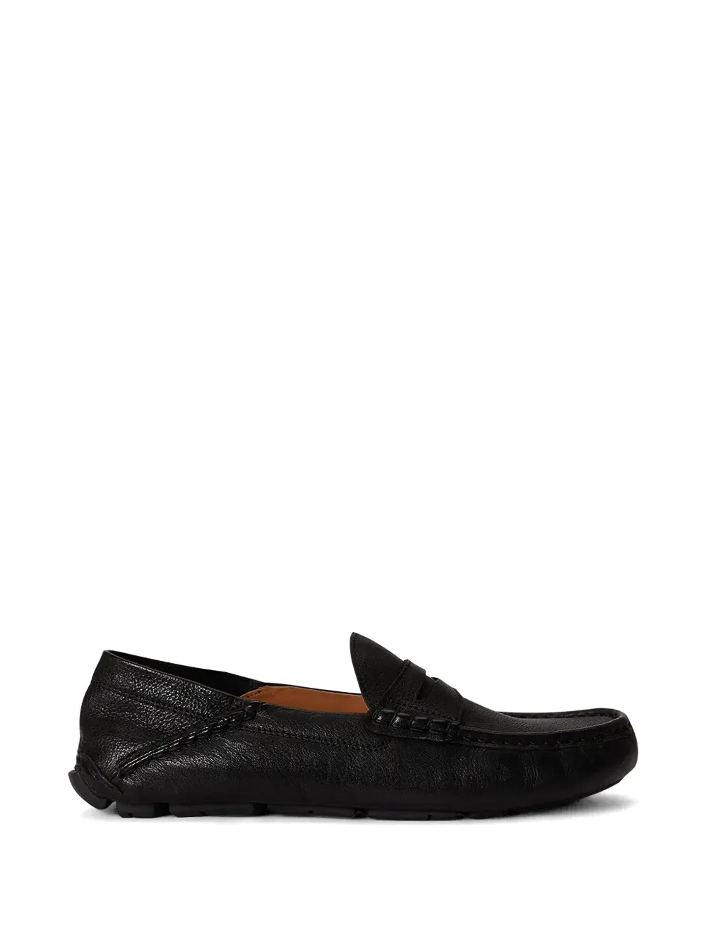 Polo Ralph Lauren grained leather loafers Zwart