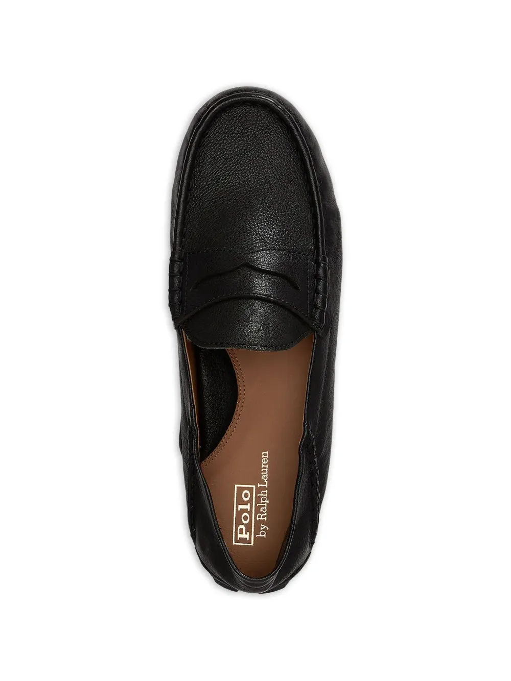 Polo Ralph Lauren grained leather loafers Zwart