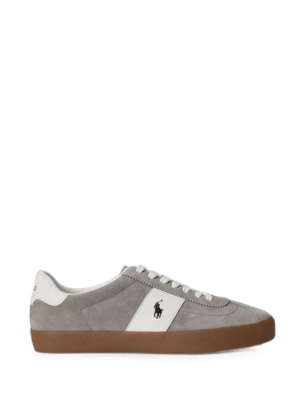 Polo Ralph Lauren suede logo-embroidered sneakers - Grigio