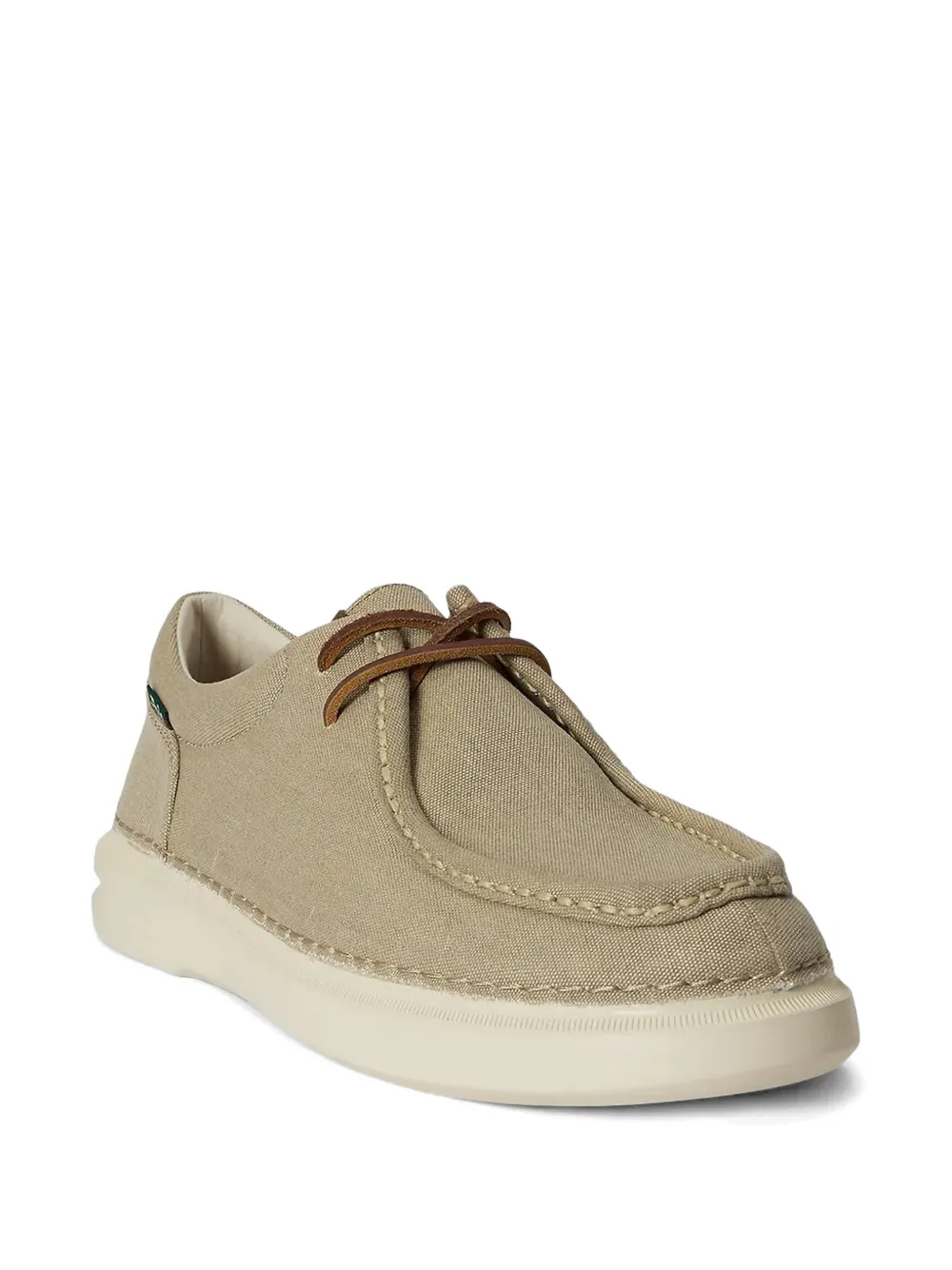 Polo Ralph Lauren lace-up moccasin-stitched shoes Beige