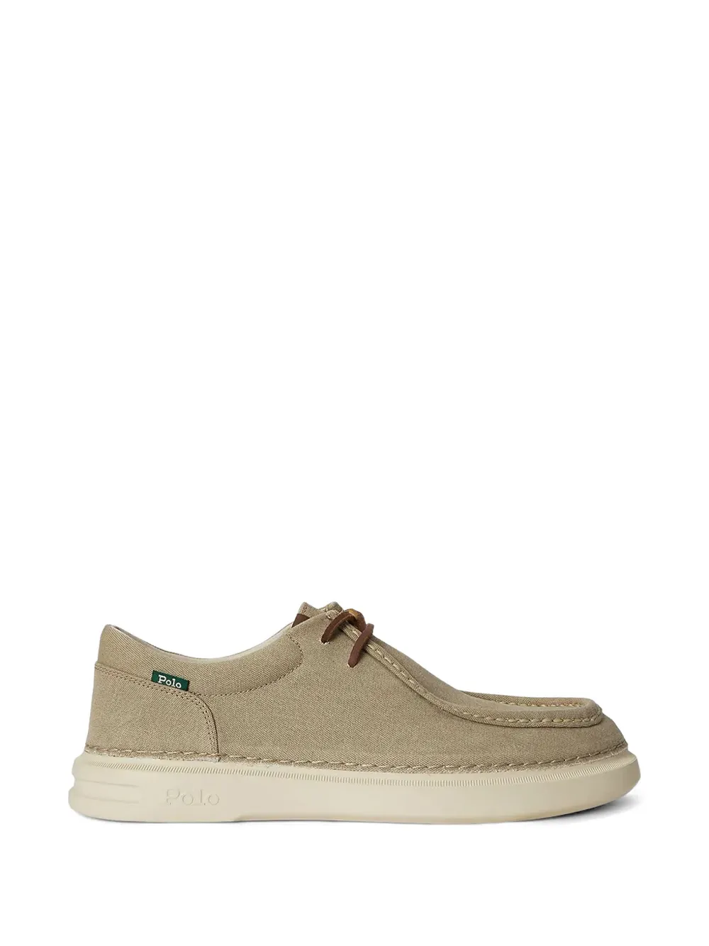 Polo Ralph Lauren lace-up moccasin-stitched shoes Beige