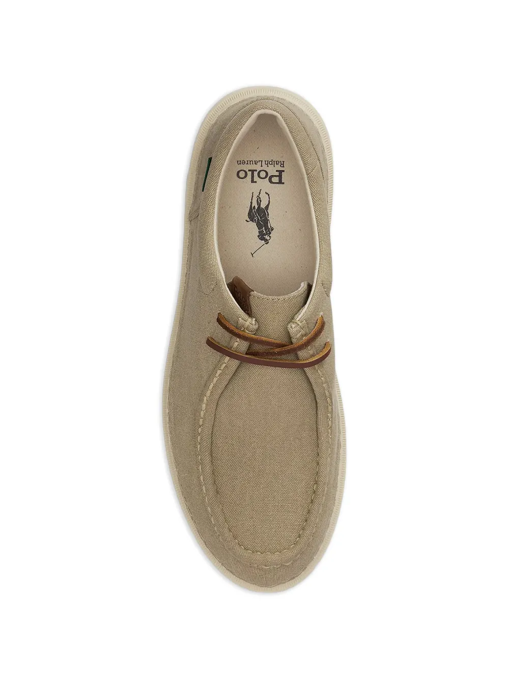 Polo Ralph Lauren lace-up moccasin-stitched shoes Beige
