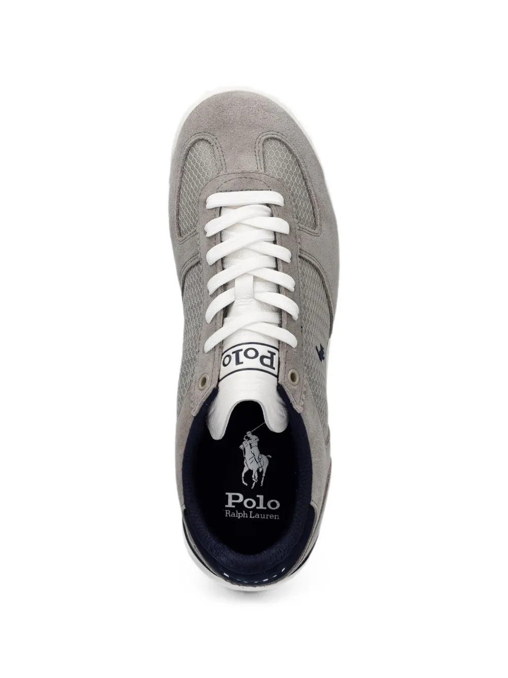 Polo Ralph Lauren logo-embroidered panelled sneakers Grijs