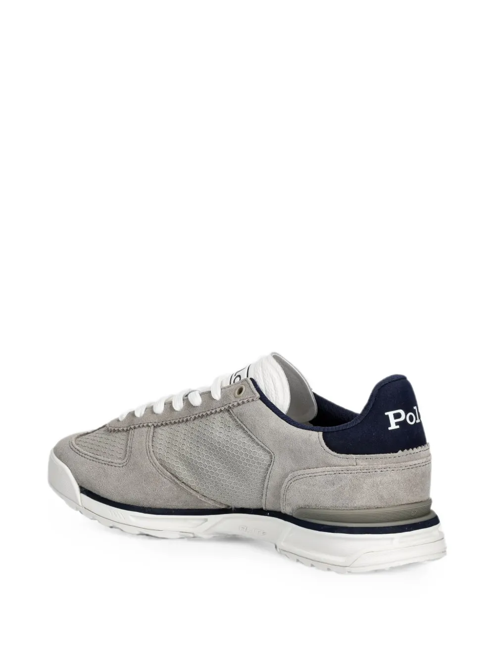 Polo Ralph Lauren logo-embroidered panelled sneakers Grijs